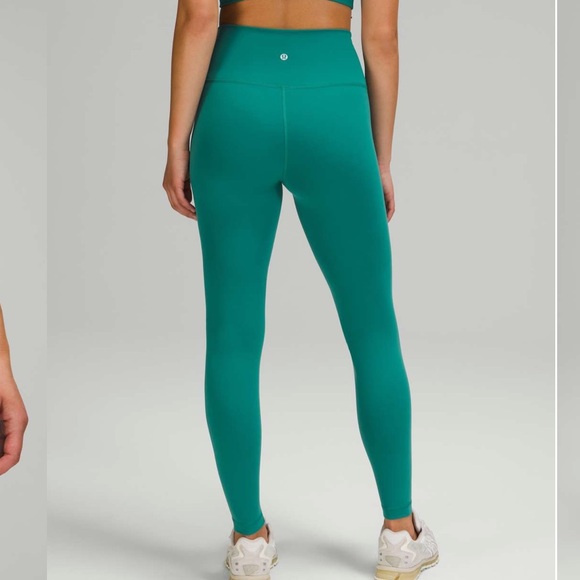 Lululemon Wunder Train High-Rise Tight Leggings 28" Inseam Teal Lagoon Soft - Picture 12 of 13